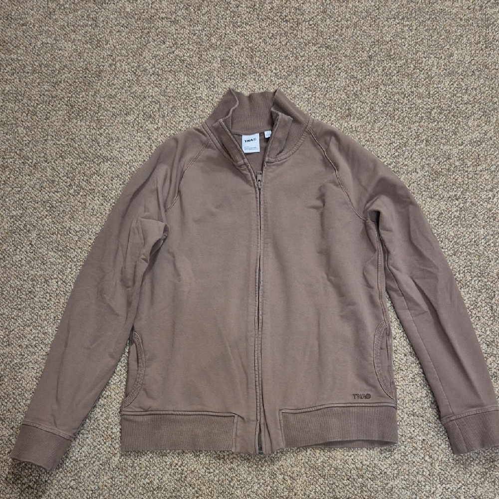 TNA Taupe Zip-Up Jacket